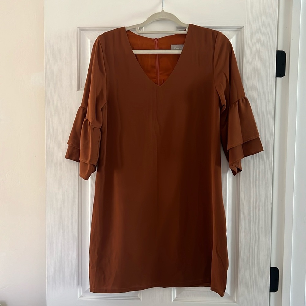 Orange mini dress
